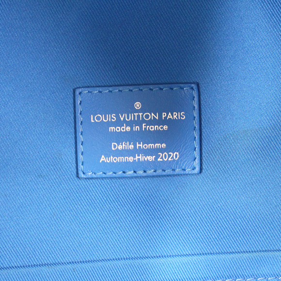 Louis Vuitton Blue Tonal White Monogram Cloud Backpack Coated Canvas Leather Bag